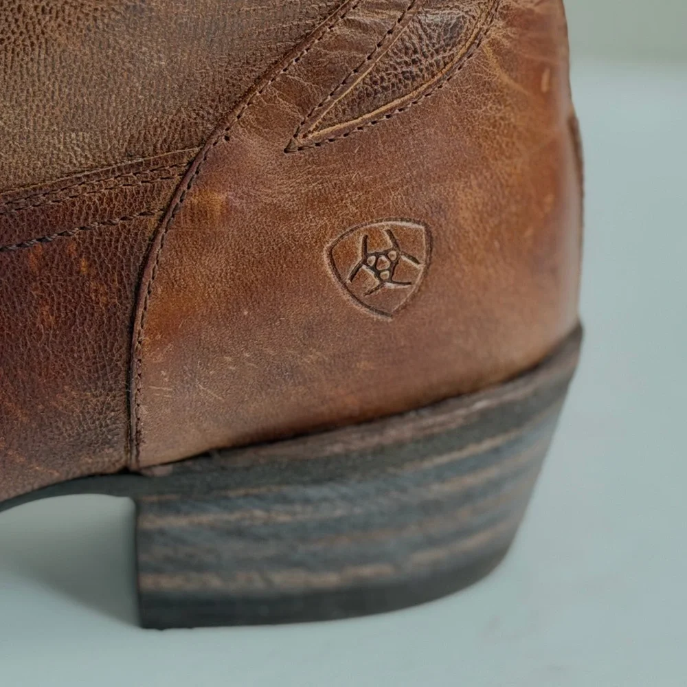 Ariat Chestnut Leather Heeled Boots - Picture 7 of 14